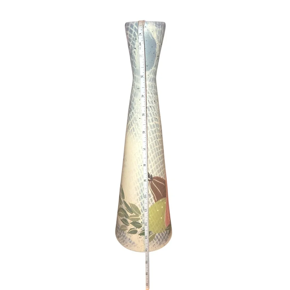 Marc Bellaire Still Life Ceramic Vase VTG MCM‎ Hand Painted Fruiit 14